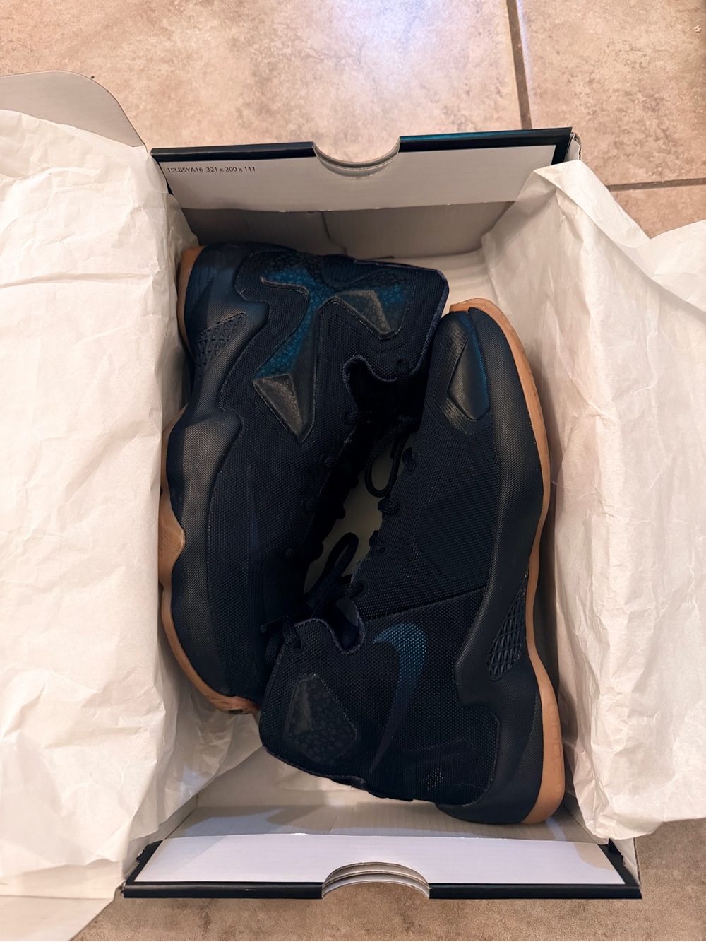 Nike LeBron 13 GS Black Lion Basketball Shoes Gum Sole 4Y with Box
